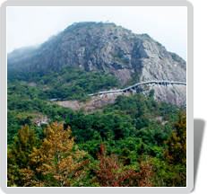 唯一的悬空栈道景观位于信宜石根山风景区海拔998米高的石质山体之上