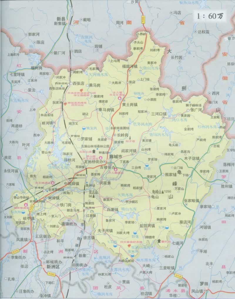 麻城地图