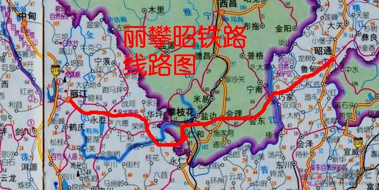 丽江-攀枝花-昭通铁路已确定,途径巧家