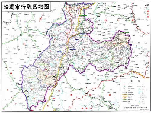 [推荐]昭通市行政区划图图片
