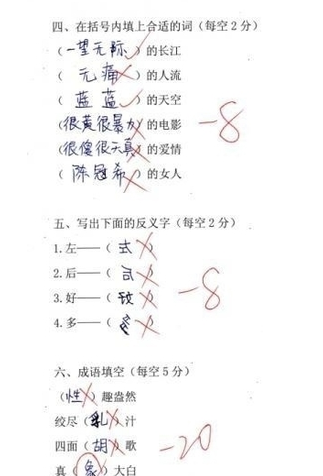 [贴图]真正能气死老师的答案 气死老师的试卷答案