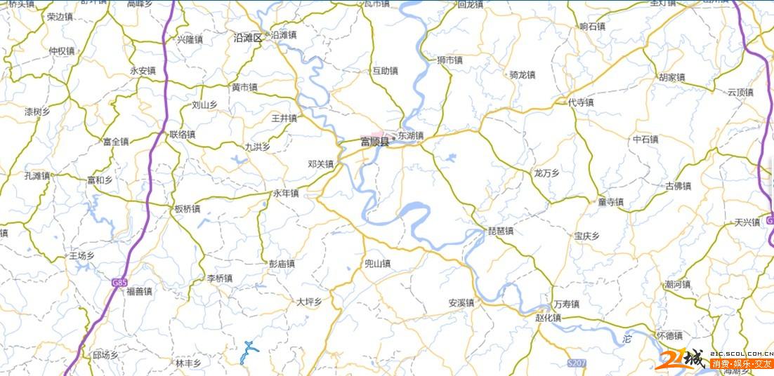 从富顺县城规划图可见是将邓关镇纳入其中的,统筹兼顾发展的,邓关镇是
