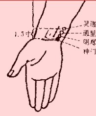 主治: 心痛,心悸,失眠多梦,健忘,胸胁痛, 腕臂痛,高楼综合征