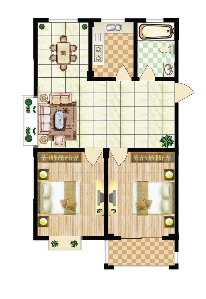 宝应在线 分类信息首页 房屋交易 小区列表 > 金桥生活广场  户型图