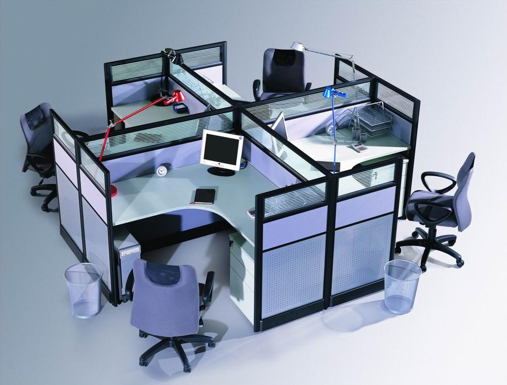 现代式4人组合办公桌001