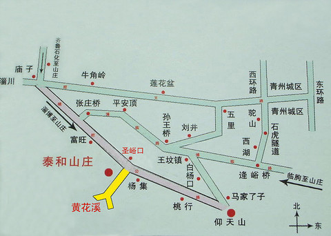 去青州黄花溪地图