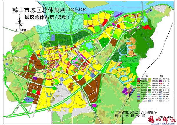鹤山市各镇分布地图图片