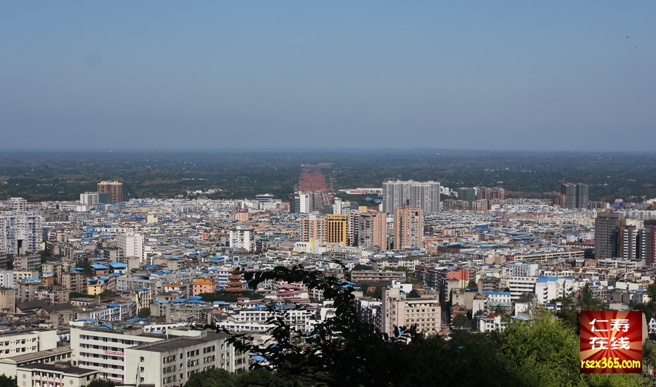 海量高清大圖:從高處實拍仁壽縣城全景,悉數全城標誌建築