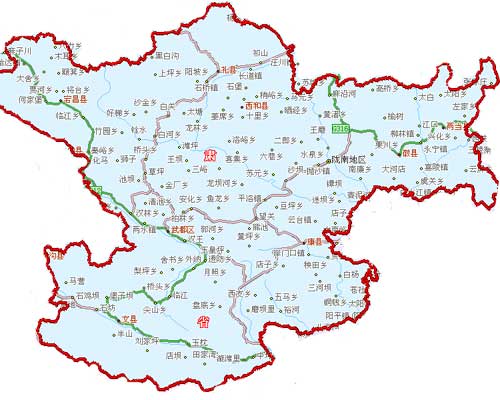 陇南地图九县分布图图片