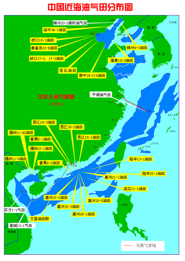 海上油田分布图片