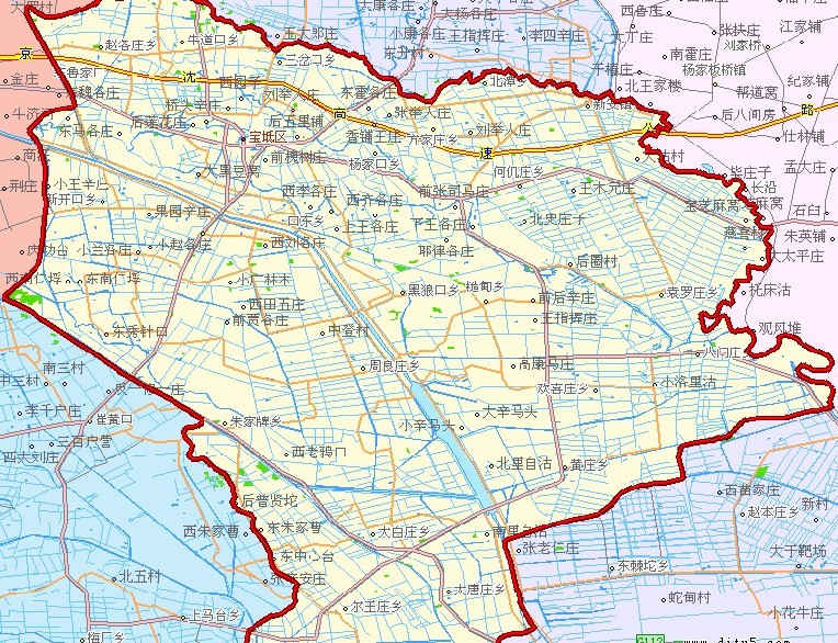 天津市宝坻区乡镇地图图片
